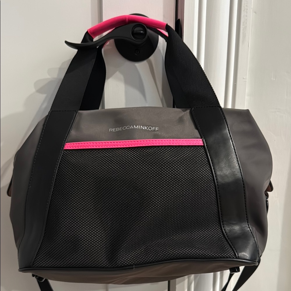 Rebecca Minkoff Small Subway Nylon Tote (Grey, black, pink)